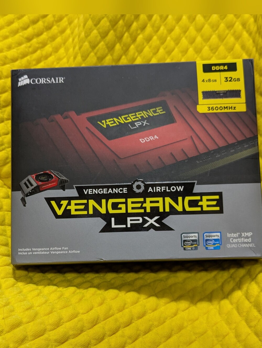CORSAIR VENGEANCE LPX 32GB DDR4 3600MHz RAM Kit 4x8GB + AIRFLOW Fan | MINT 👉CIB